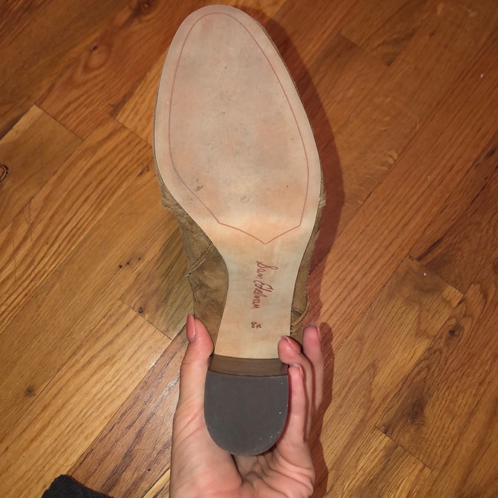 Sam Edelman Brown Suede + Floral Booties - Picture 5 of 5